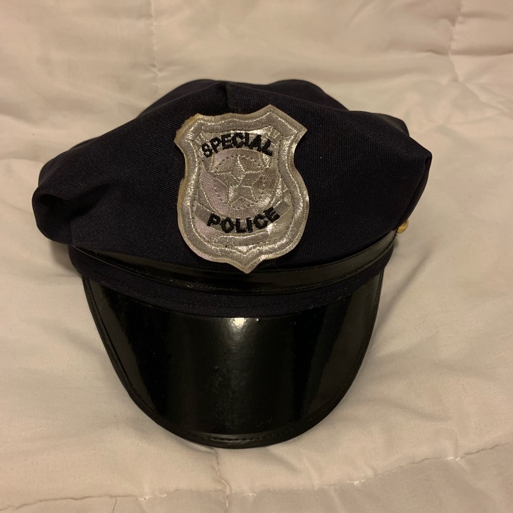 Navy blue police cap hat